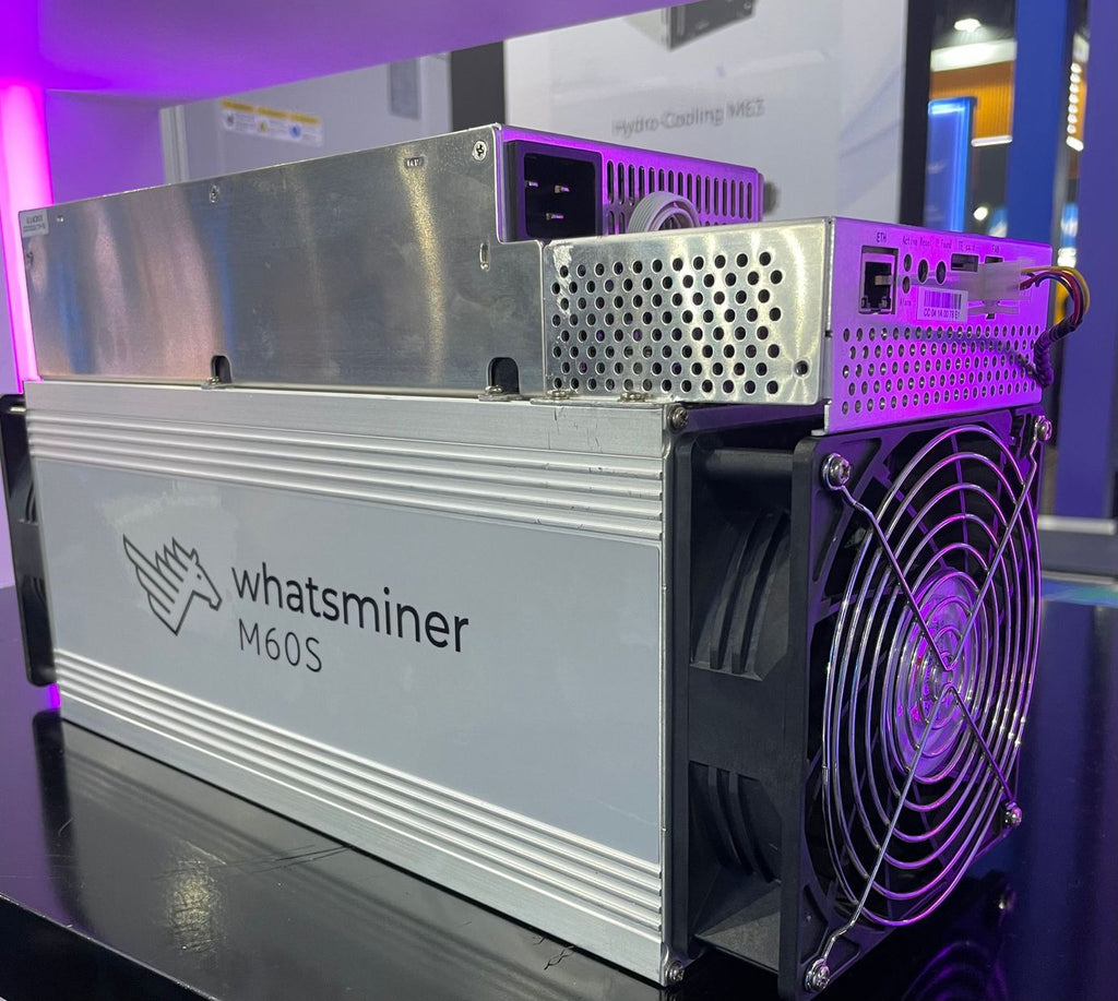 MicroBT WhatsMiner M60S — photo of the model shown at a trade show
